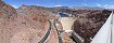 Hoover Dam from O'CallaghanTillman Bridge (Nevada, Arizona, USA)