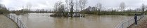Flooding of La Sarthe River in Alenon (Orne, France)