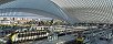 Lige-Guillemins Railway Station in Lige (Belgium)